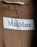 "Max Mara" Waist shape silhouette beige tailored jacket