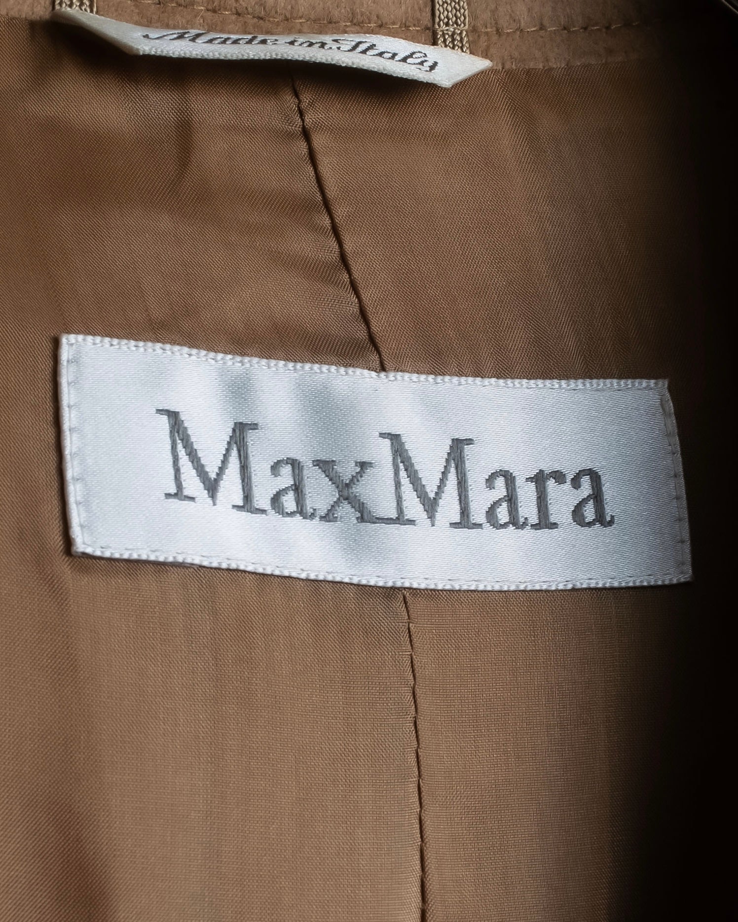 "Max Mara" Waist shape silhouette beige tailored jacket