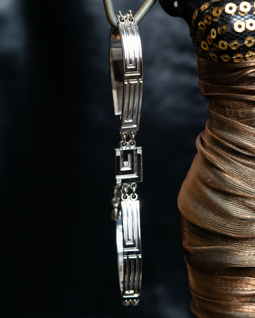 "Guy Laroche" Logo motif silver bracelet