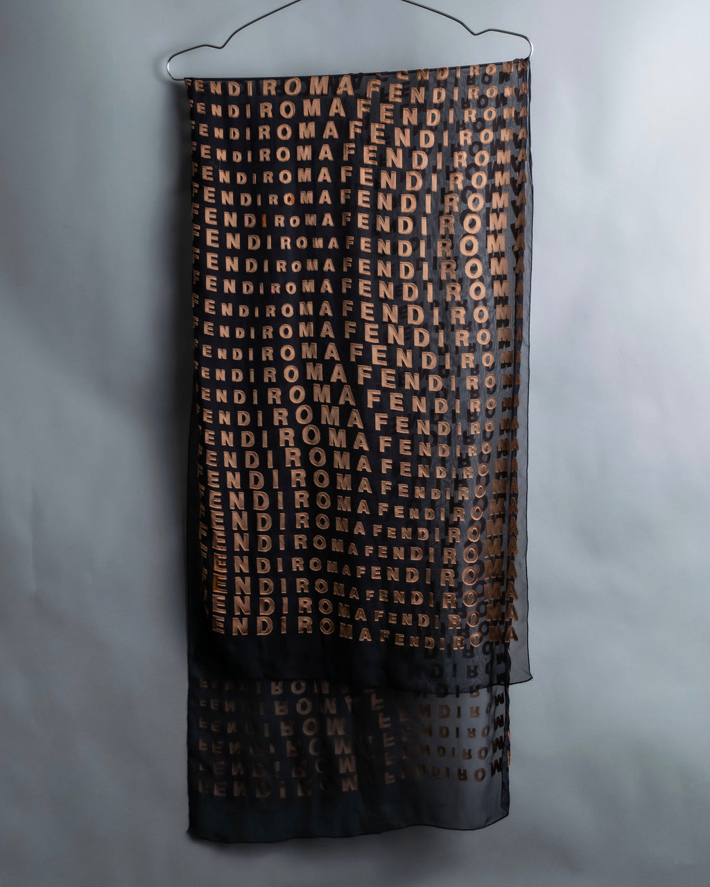 "FENDI" Silk blended logo scarf