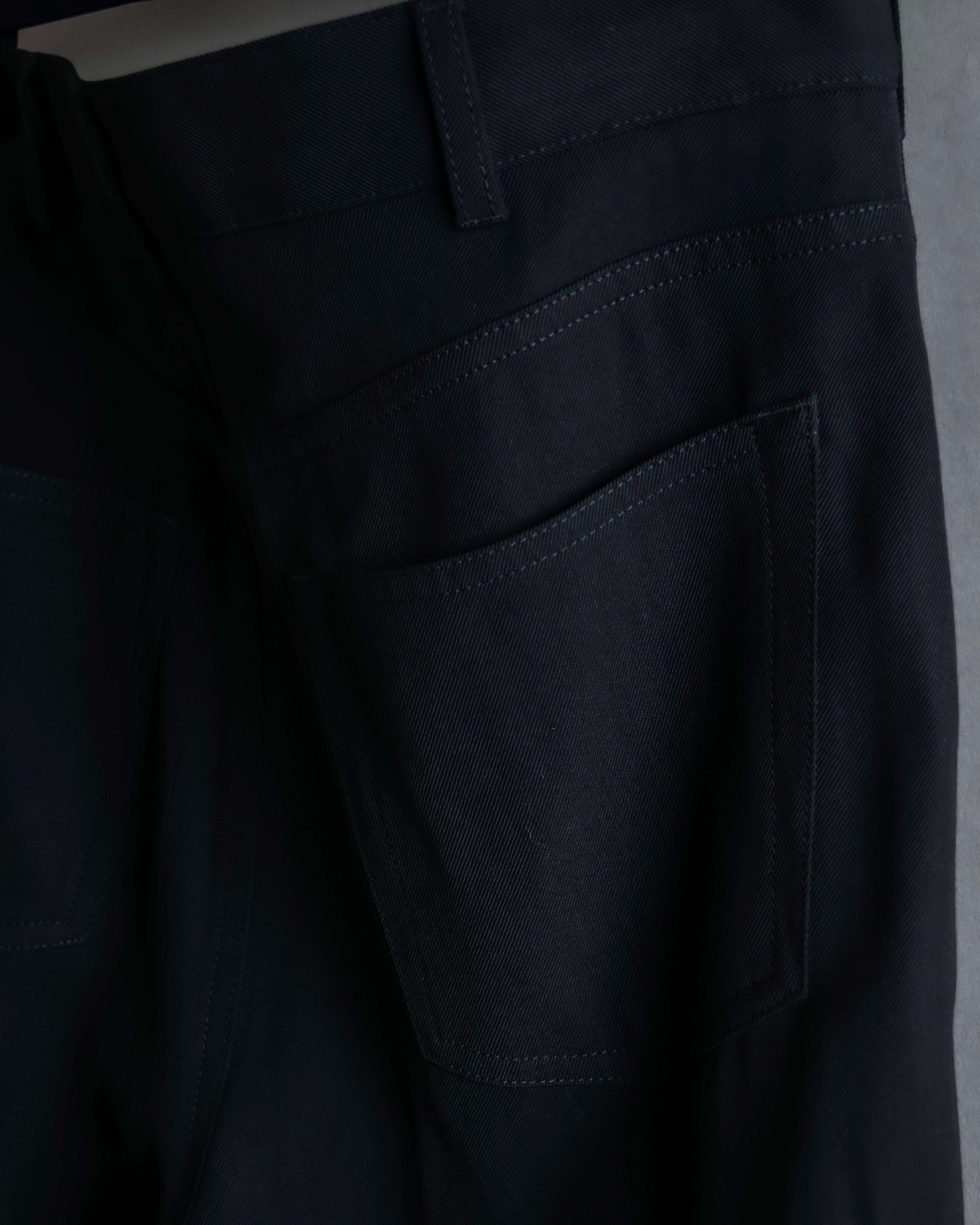 "BALENCIAGA" Beautiful draped full-length slacks