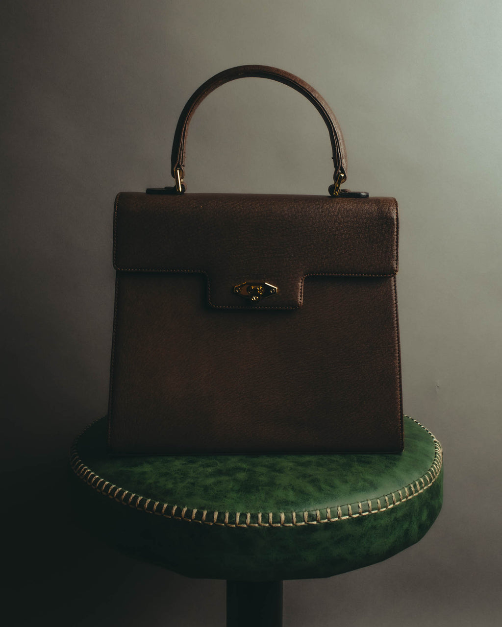 "Valentino Garavani" 80's-90's Classic box leather top-handle handbag
