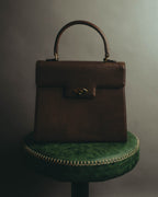 "Valentino Garavani" 80's-90's Classic box leather top-handle handbag