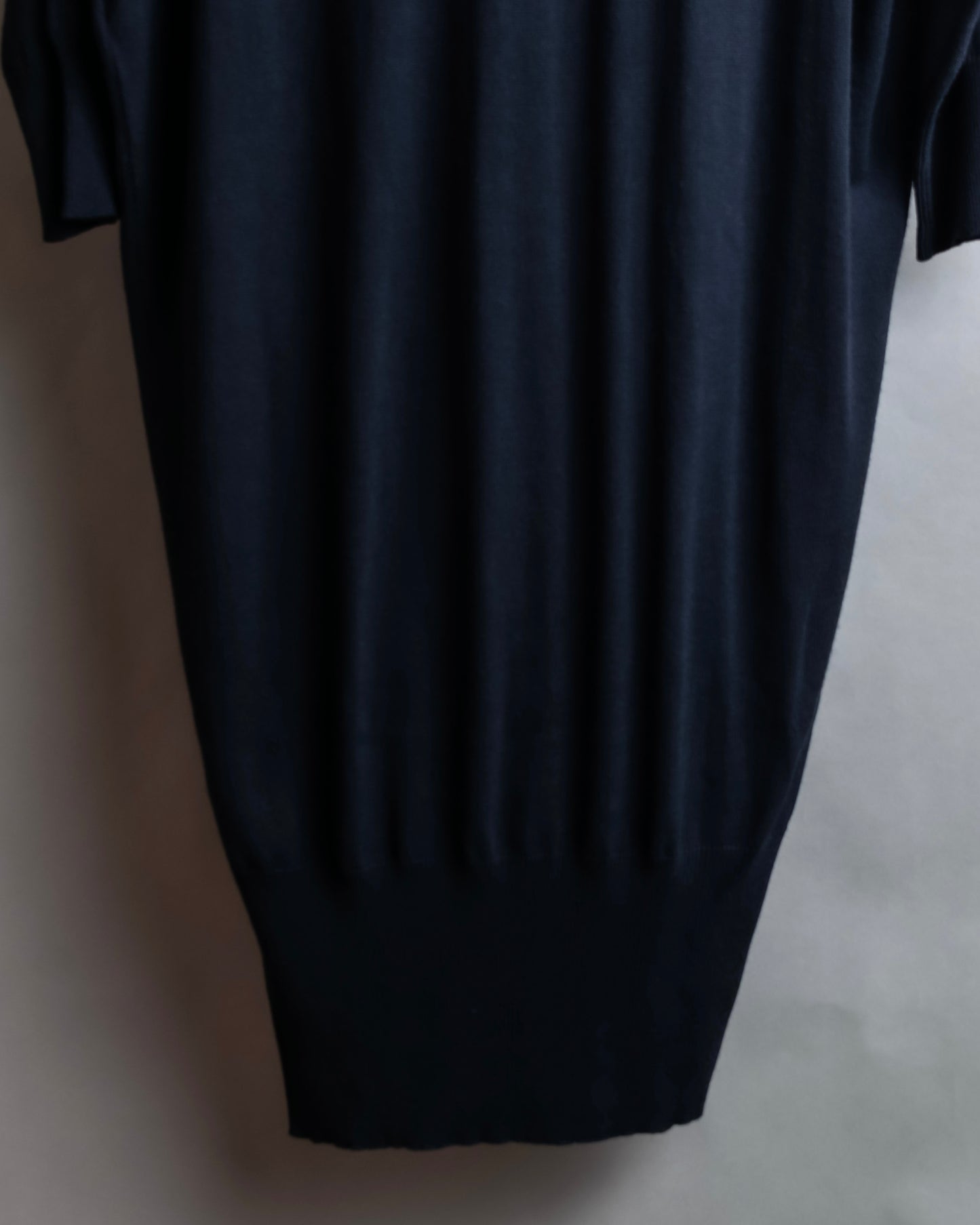 "BALENCIAGA" Rib switching design V-neck long dress