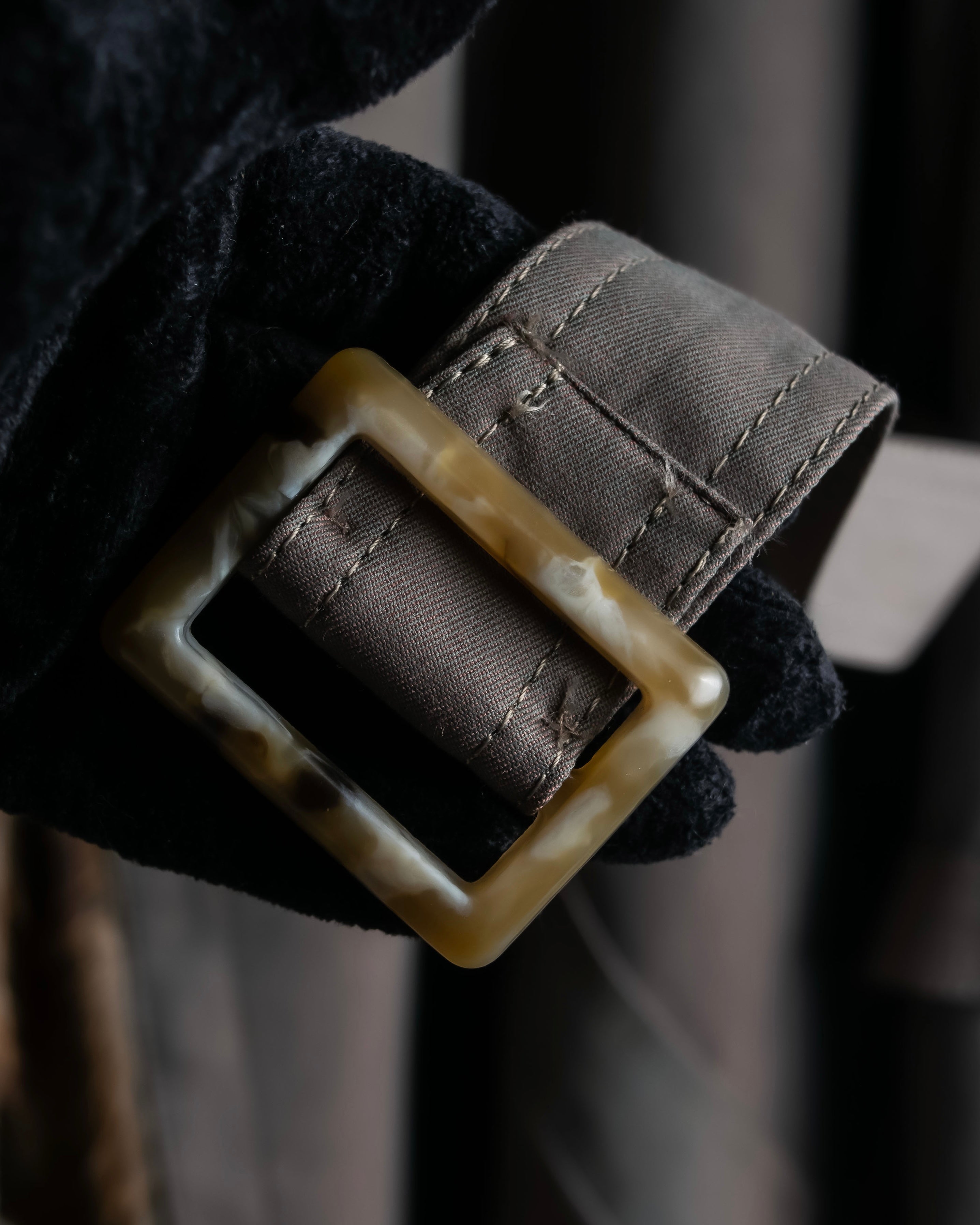 "HIROKI" Real fur lined maxi length belted coat