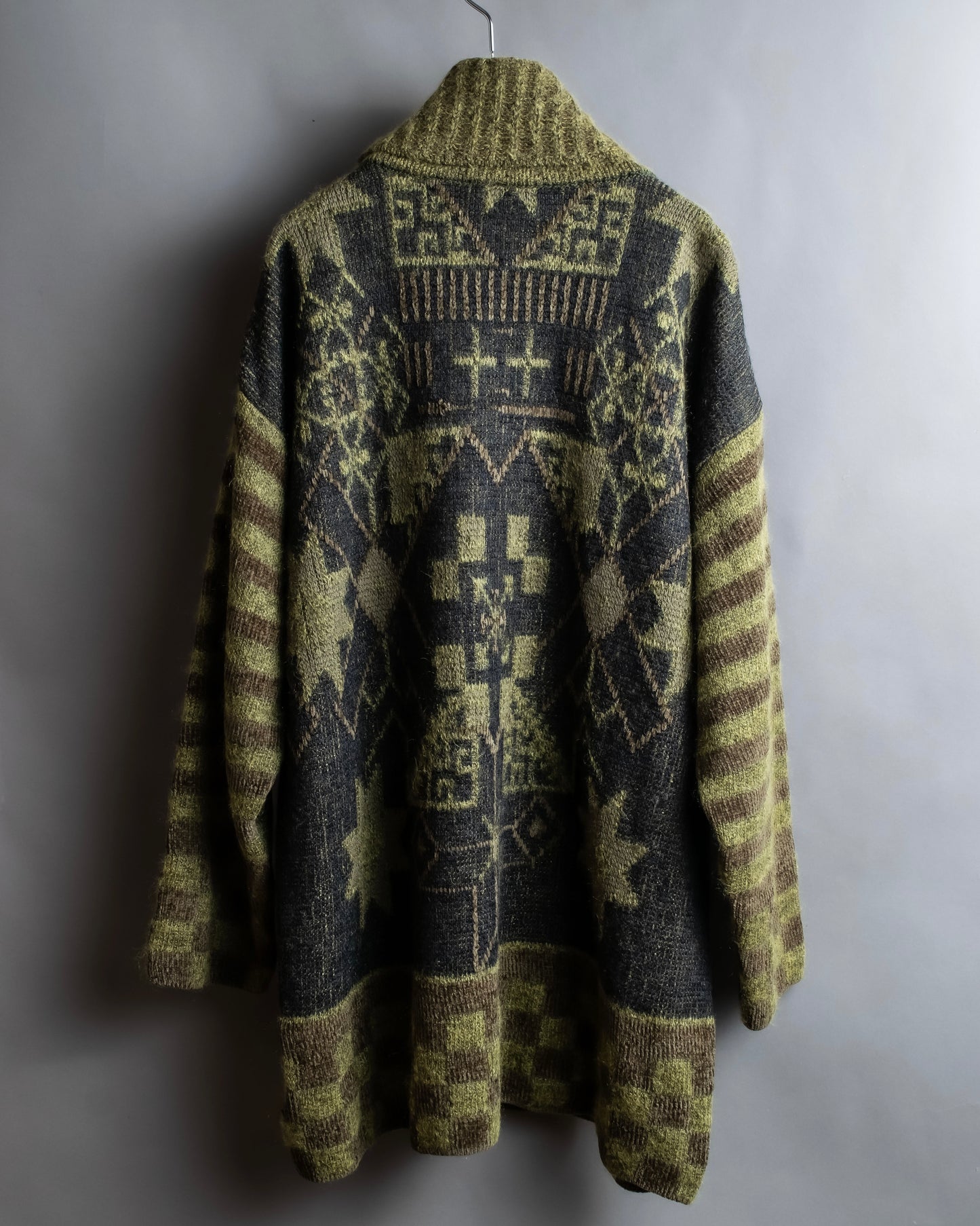 "FENDI" Artistic all over print oversized turtleneck knit