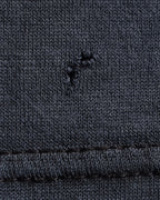 "HERMES" Margiela period Blue-grayish tone draped silk pullover