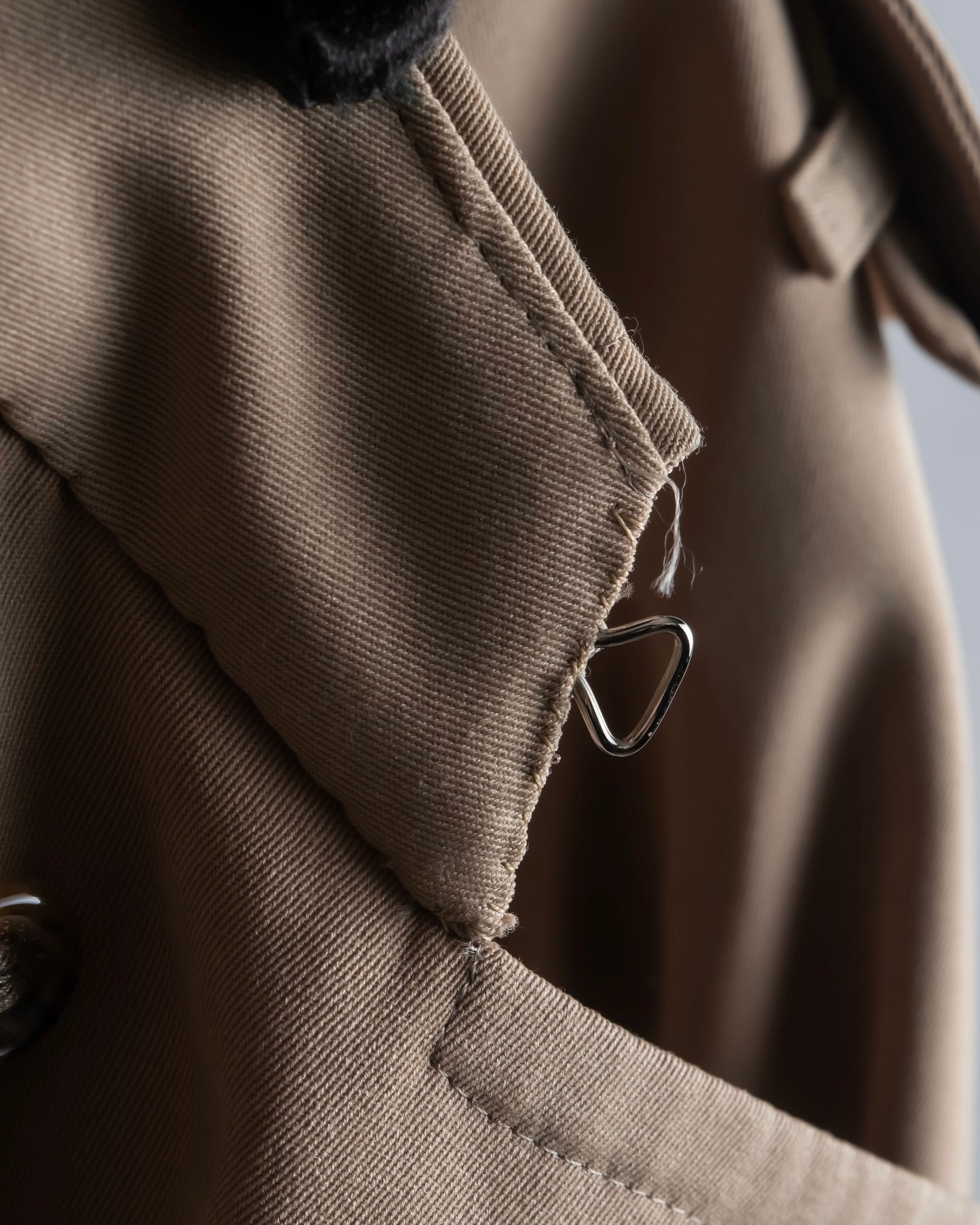 "BURBERRY" Military detail belted maxi length trench coat