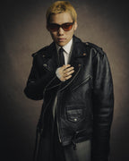 -MOOD MILLÉSIMES- 80’s-90’s heavy-grain double riders jacket