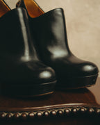 -SPECIAL- "Gucci" 10's Vintage bamboo tassel leather platform booties