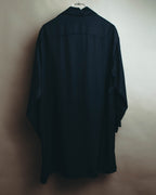 -SPECIAL- "Jil Sander" 2023 Elegant rayon skipper mock-neck shift dress