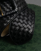 "BOTTEGA VENETA" Intrecciato style wide leather belt