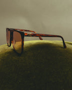 "Yves Saint Laurent" 80's Oversized tortoiseshell square sunglasses