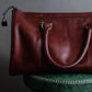 "Cartier" 2C logo engraved bordeaux color boston bag