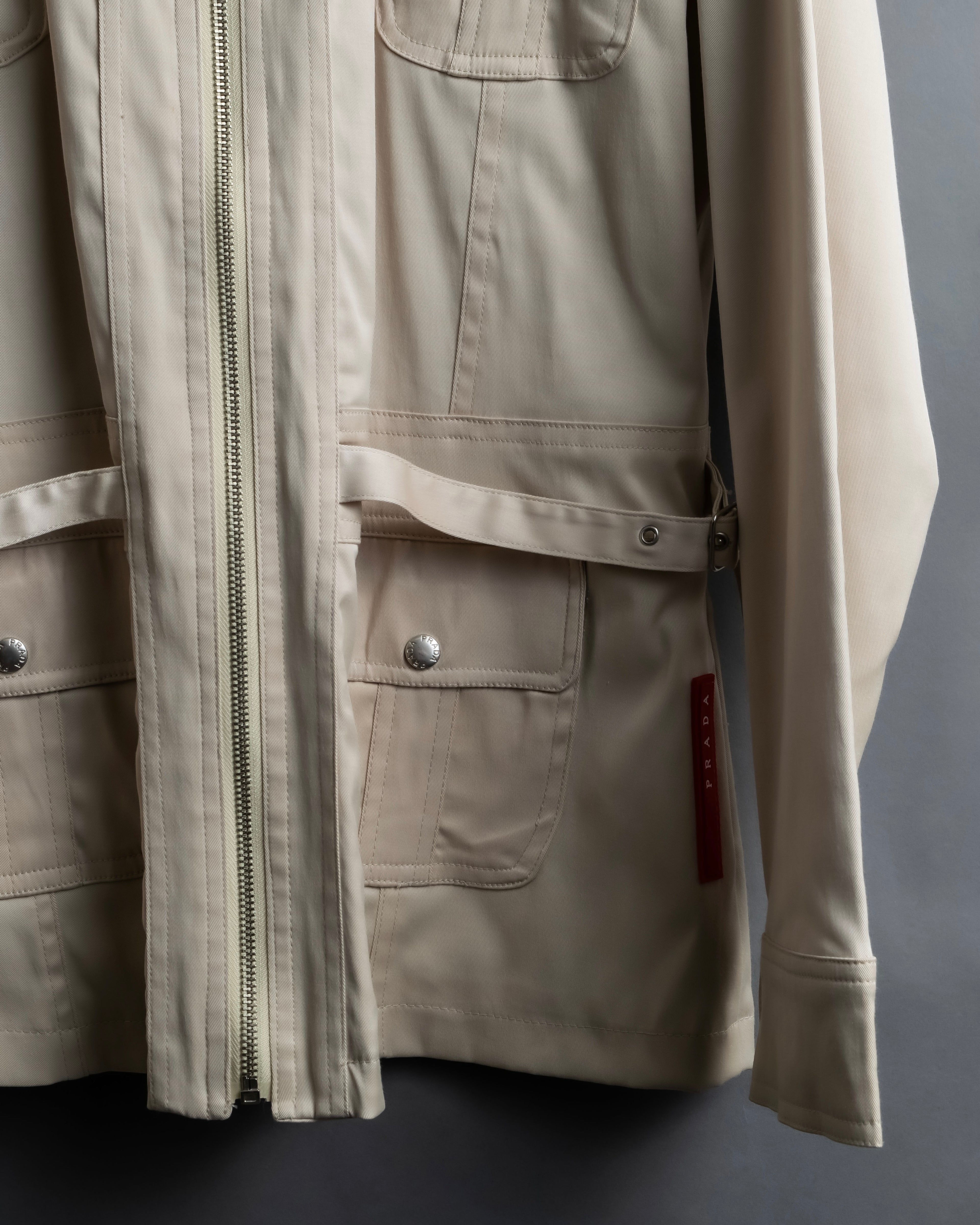 "PRADA" Military detail cotton jacket