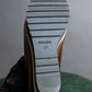 "PRADA" Brown leather stepped sole wedge heel pumps