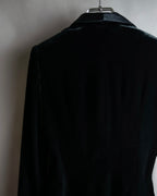 "ARMANI COLLEZIONI" Satin switched design velvet jacket