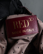 "RED VALENTINO" Flower puzzle motif stud design leather bag