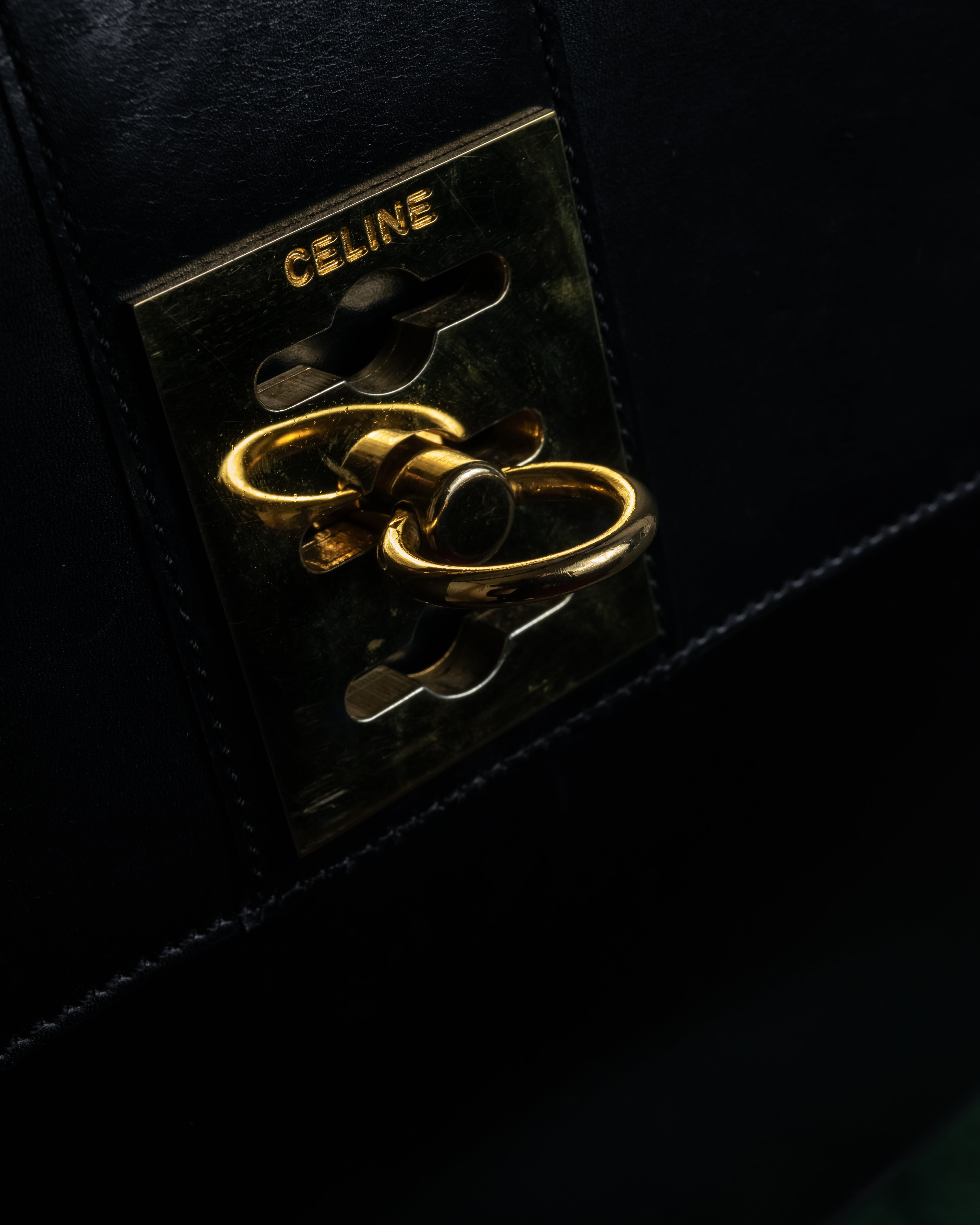 “CELINE” Early 80’s equestrian hardware top-handle bag