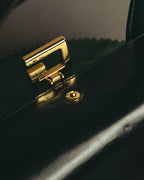 "GUCCI" 90's Structured leather top handle handbag