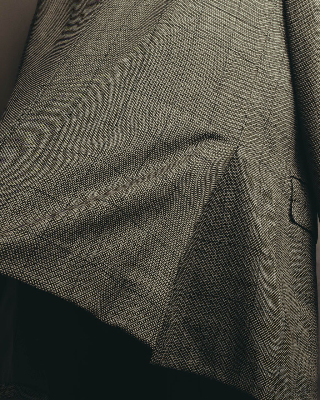"Pierre Balmain" 80's-90's Windowpane check wool blazer