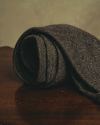 -SPECIAL- "Yves Saint Laurent" 90's-00's Charcoal grey wool textured knit tie