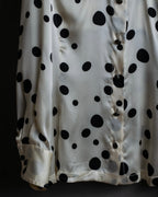 "GIANNI VERSACE" Irregular dot pattern silk shirt