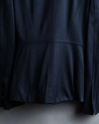 "GUCCI" Shawl collar glossy black jacket