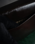 “Yves Saint Laurent” 80’s-90’s Cassandre embossed shoulder bag