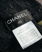 -SPECIAL- “CHANEL” 05Spring black tweed fringe necktie