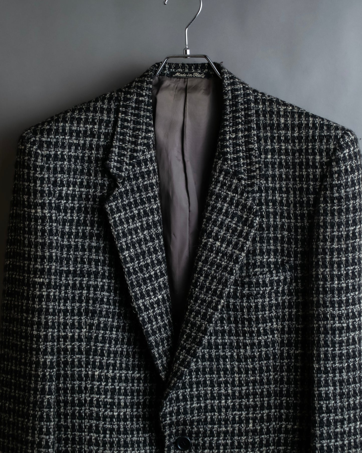 "GIORGIO ARMANI" Twill houndstooth pattern tailored jacket