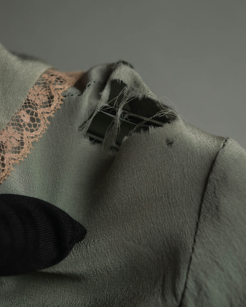 "COMME des GARÇONS" 70's-80's Vintage lace-trimmed sailor collar long dress