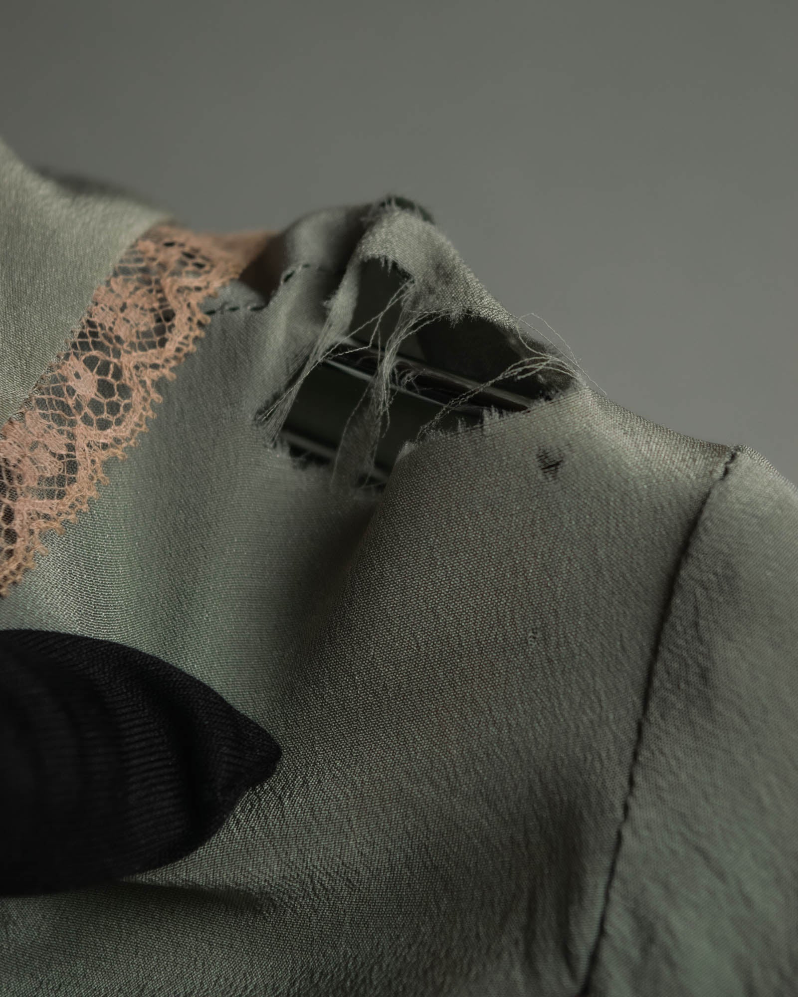 "COMME des GARÇONS" 70's-80's Vintage lace-trimmed sailor collar long dress
