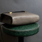 "Delvaux" Front D metal charm design horizontal leather shoulder bag