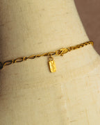 -SPECIAL- "YVES SAINT LAURENT" 80's-90's Baroque pearl textured gold pendant necklace