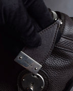 "GUCCI" GG pattern canvas leather combination boston bag