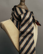 "CHANEL" 90's-00's Classic silk regimental striped tie