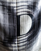 "Christian Dior" Blurred D &amp; check pattern square scarf