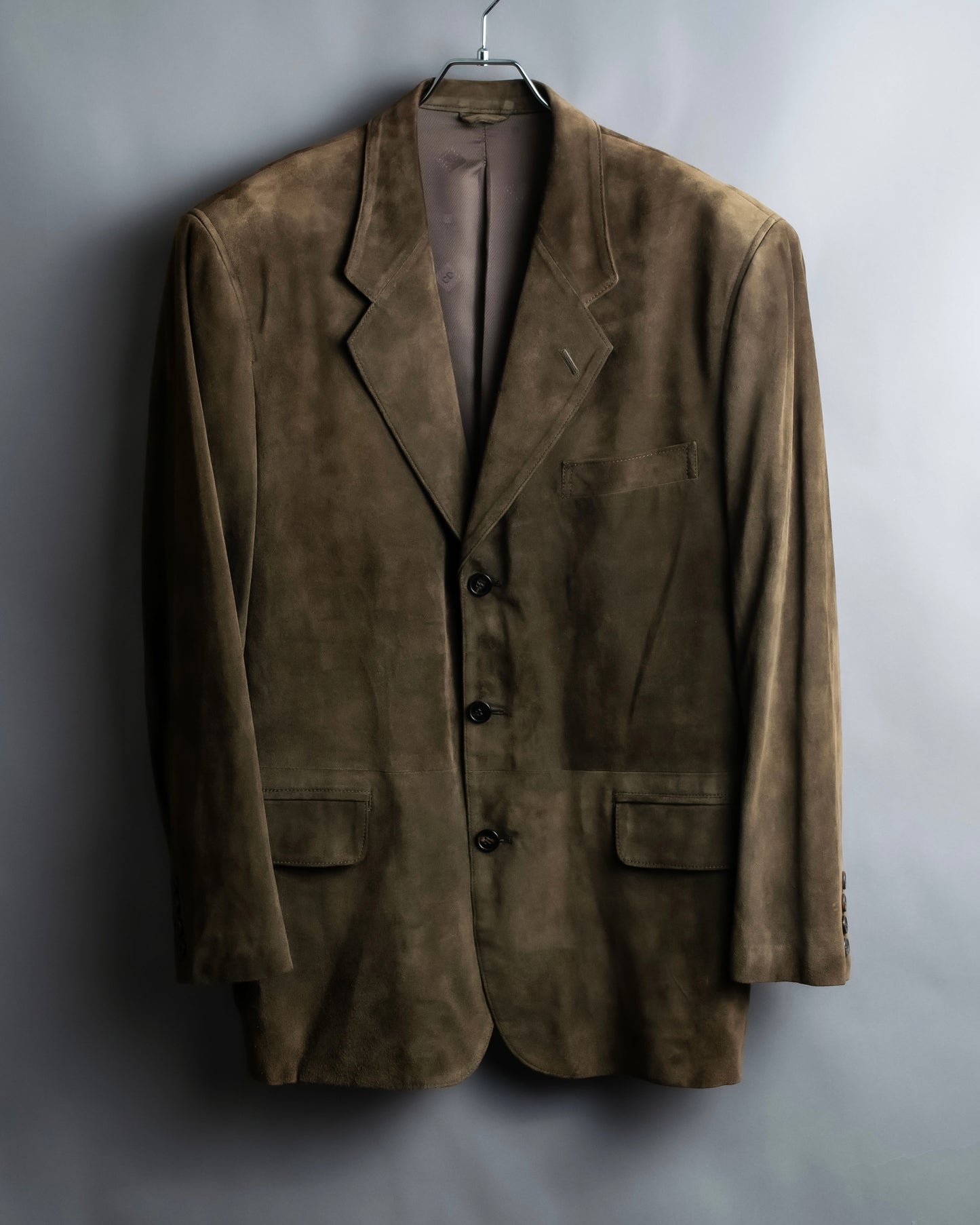"Christian Dior" Nubuck leather oversized tailored jacket