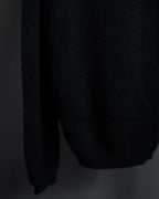 "GUCCI" Silky mix angora V-neck knit pullover