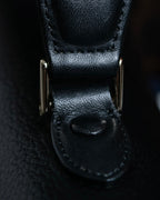 "BURBERRYS" Cylinder shaped leather one handle bag