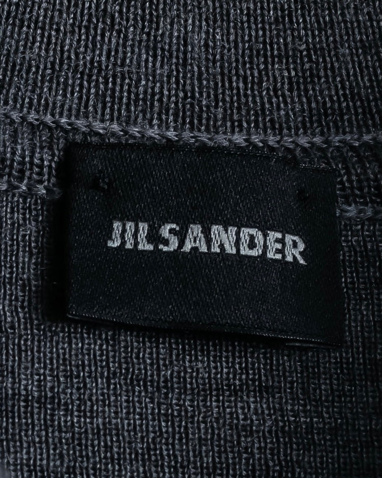 "JIL SANDER" Polo collar design wool knit pullover