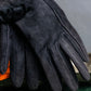 "HERMES" H motif design suede leather gloves