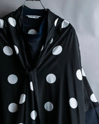 "BALENCIAGA" Polka dot flying squirrel silhouette bow tie dress