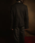 –SPECIAL– "tricot COMME des GARÇONS" 2004AW Fringed cut-off boiled wool tailored jacket