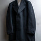 "Vintage brushed texture oversized mid-length chester coat"