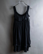 "FENDI" Gathered frill design sleeveless dress