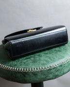 "HANAE MORI" Trapezoid design flower motif charm one handle bag