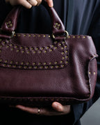 "CELINE" Stud design bordeaux color boogie bag