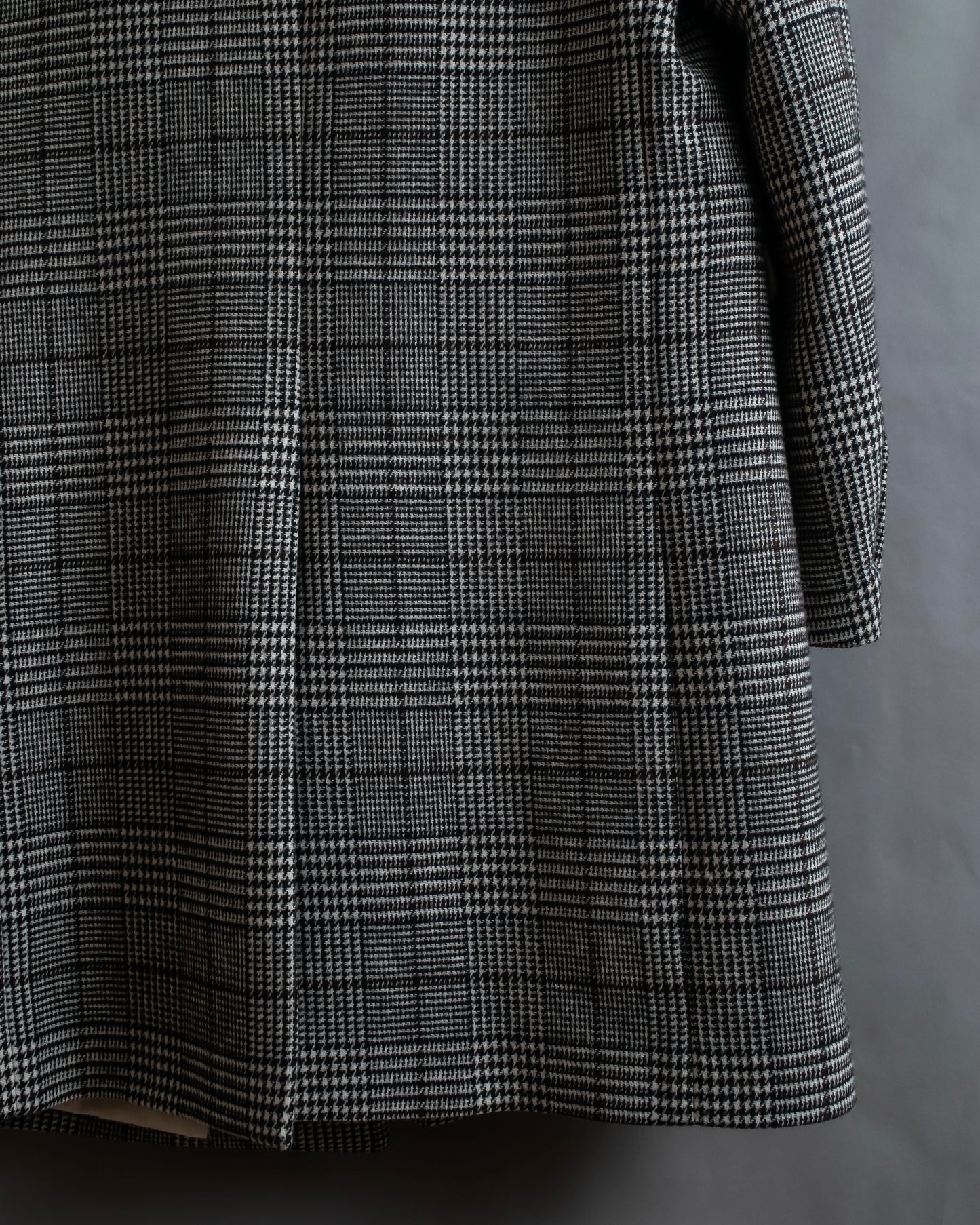 "RAF SIMONS" 20-21AW Glen check pattern tailored shape coat